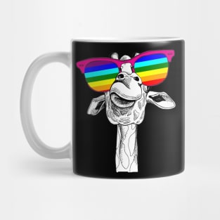 Giraffe Gay Pride Flag Sunglasses LGBTQ Gift Tank Top Mug